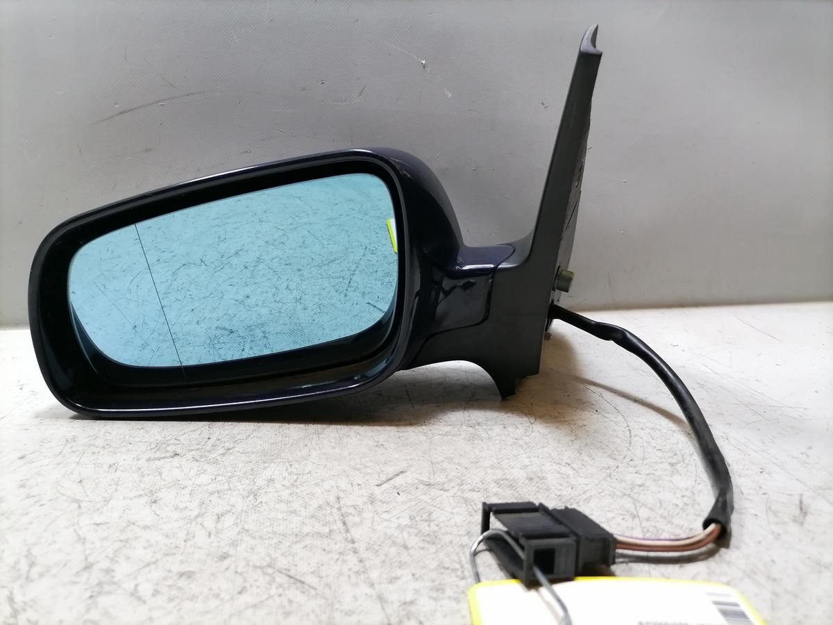 VW Golf 4 original Au&szlig;enspiegel links LA5G Perlblau elektrisch verstellbar beheizt Bj.2000